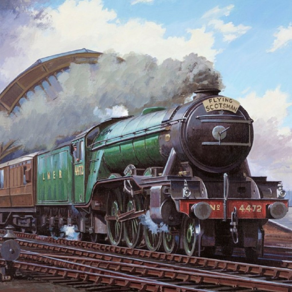 Flying Scotsman Locomotion Train Greeting Sound Card