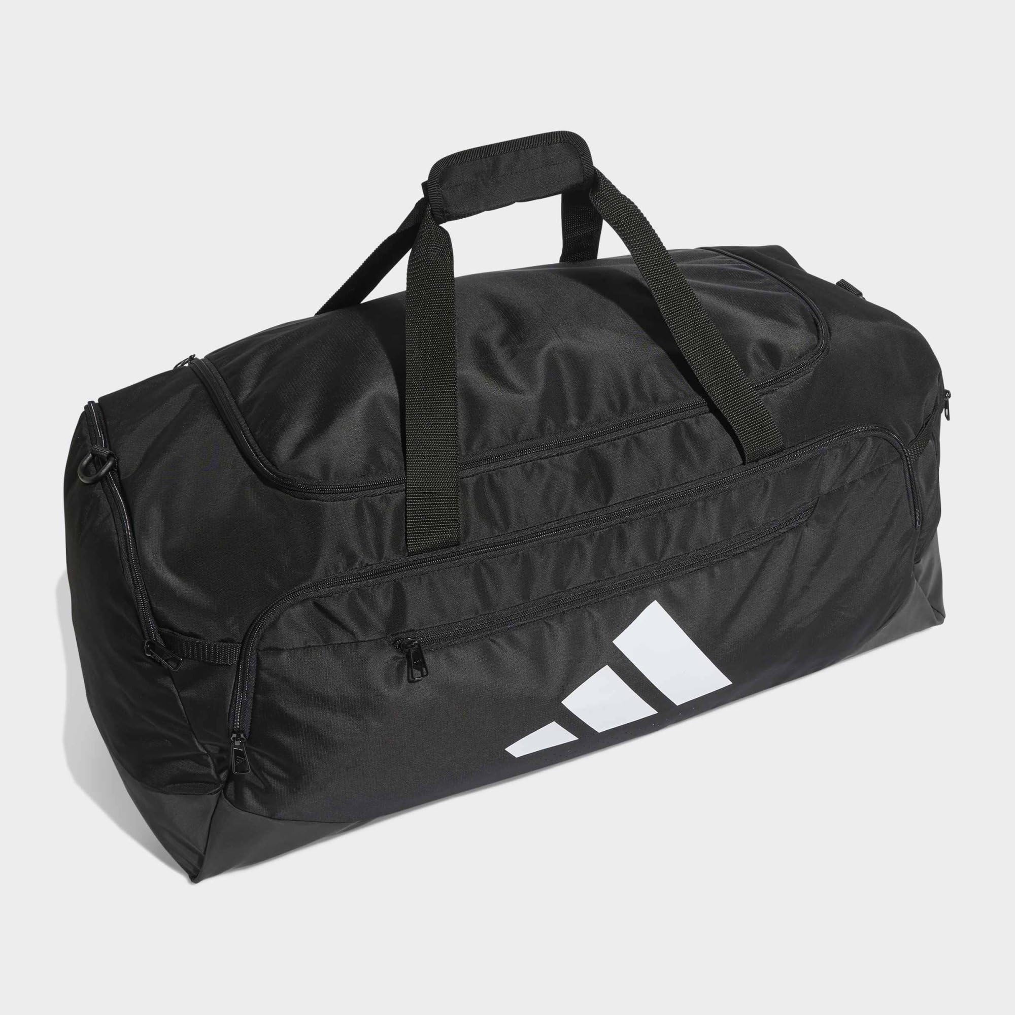 adidas Unisex Training Defender Duffle Bag Large, Black/White, One Size 3