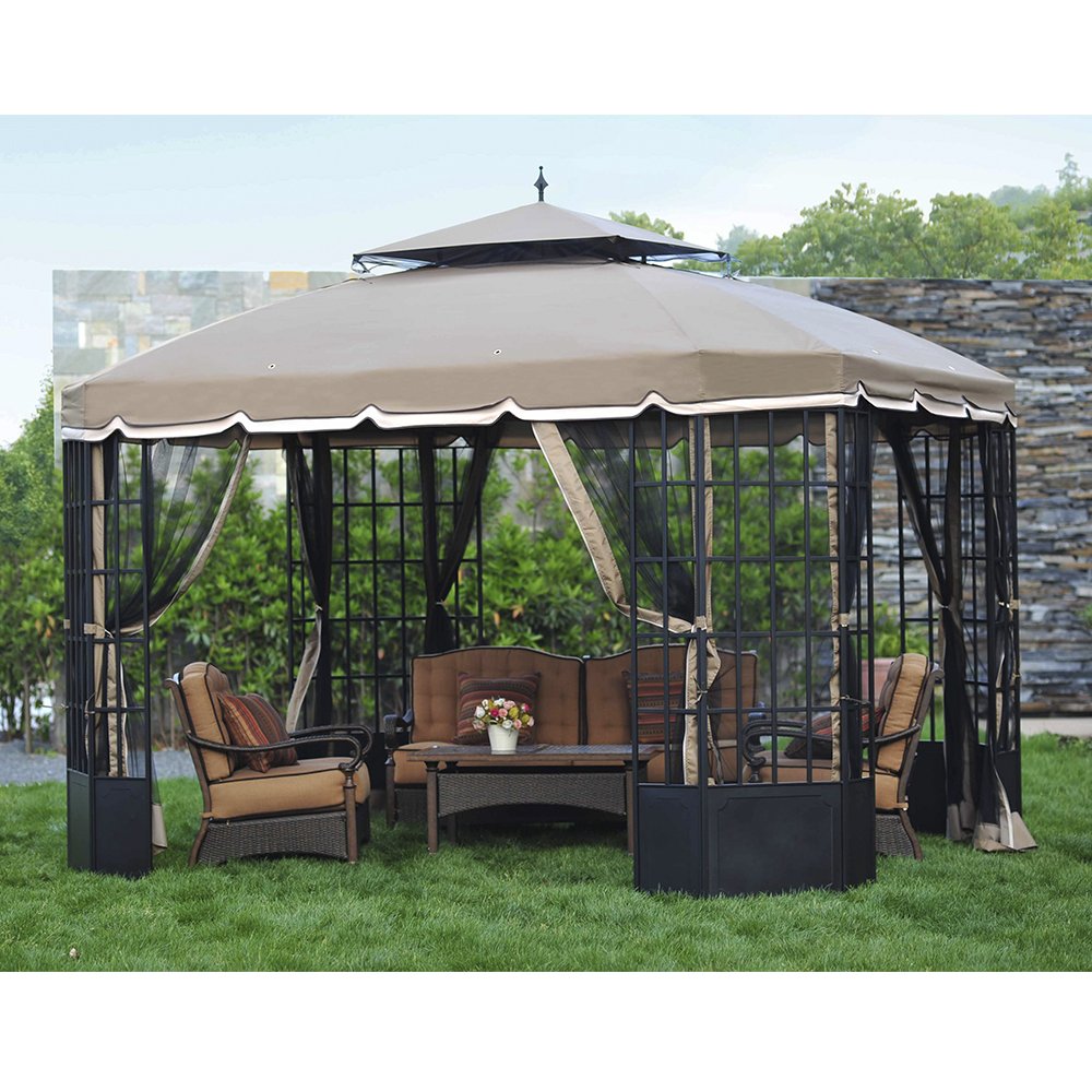 Amazoncom Sunjoy Replacement Canopy Cambridge Gazebo Garden Outdoor