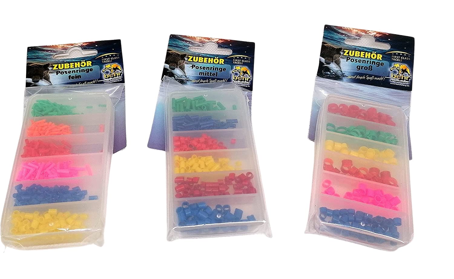 blntackle76 Behr Float Rings Set of 3 Different Boxes with All Standard Sizes Colour Mix