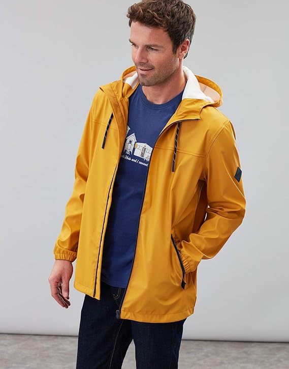 Joules Mens Portwell Lightweight Waterproof Coat Antique Gold Amazon.co.uk Clothing