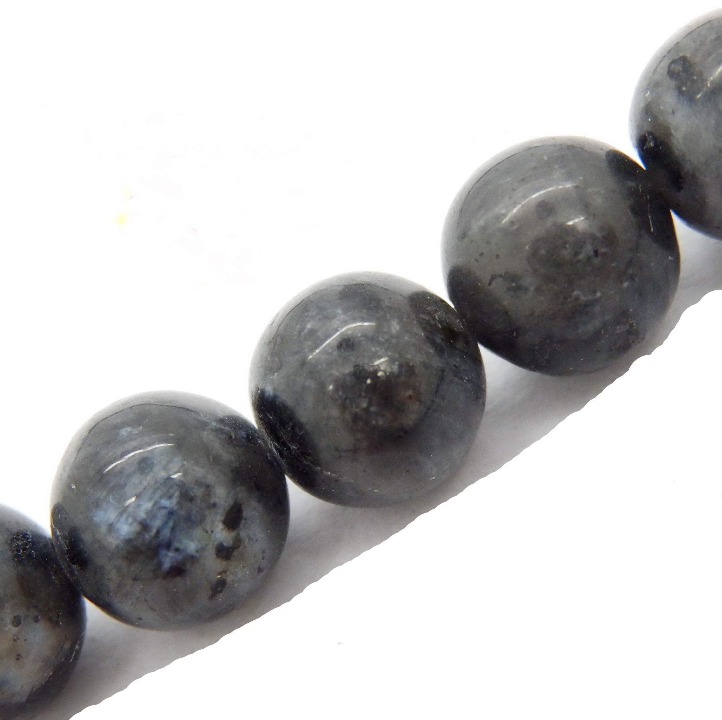 Fukugems Gemstone Beads for Jewelry Making, Sold per Bag 5 Strands Inside (Black Labradorite, 4mm)
