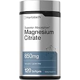 Horb&auml;ach Magnesium Citrate | 850mg | 120 Softgels | Superior Absorption | Non-GMO and Gluten Free Formula
