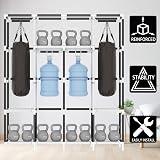 OPPAIYA Canvas Wardrobe with 4 Rails & 8 Pockets - Foldable, Durable view 9