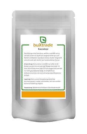 100 G Sucralose Kalorienfrei 600x Susser Als Zucker Sussstoff Zuckerersatz Buxtrade Amazon De Lebensmittel Getranke