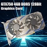 Oikabio GTX750 4GB GDDR5 128Bit Gaming Graphics Video Card PCIe 3.0 HD VGA DVI view 3