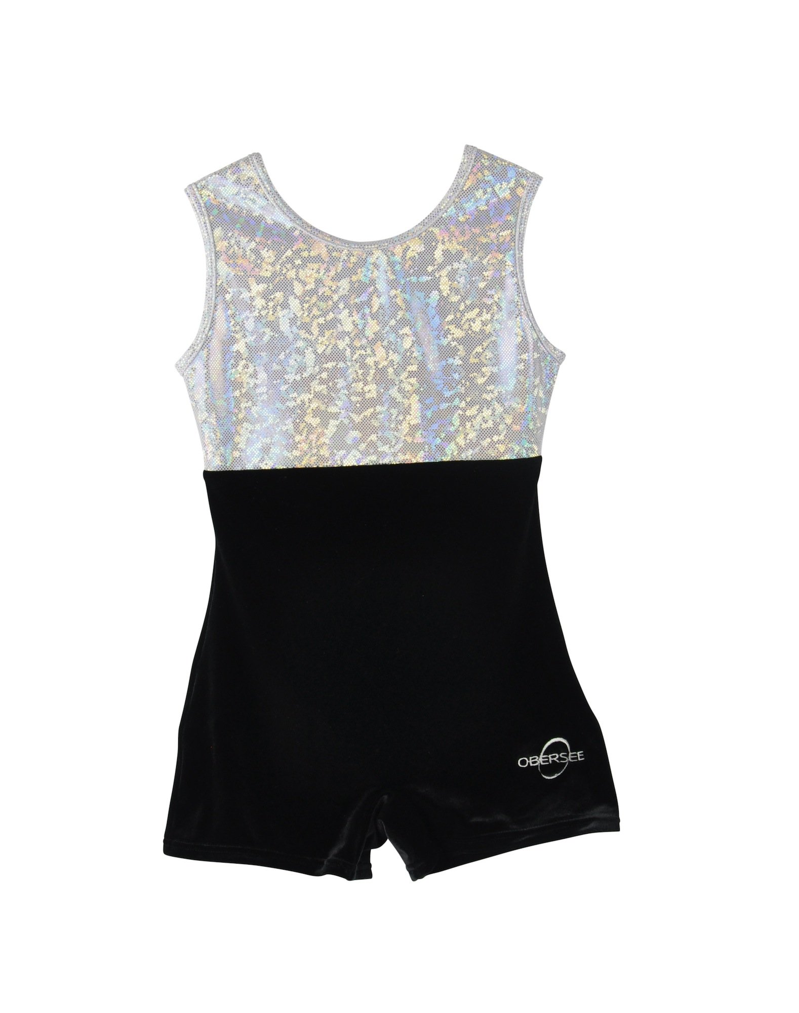Obersee Girls Gymnastics Leotards One-Piece Athletic Activewear Girl's Dance Outfit Girls' & Women's Sizes - Black Velvet | CS Child (4-6 years) | O3GL017CS