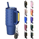 Frost Buddy 40 oz Thicc Buddy Tumbler with Silicone Sleeve – Customizable with Budz Charms, Insulated Stainless Steel Cup with Handle & Straw, Leak-Proof, Cup Holder Friendly, Gift for Men & Women