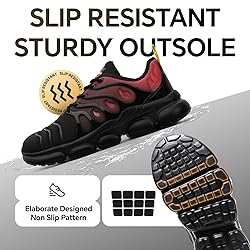 DRRHINO Steel Toe Shoes for Men Women Comfortable