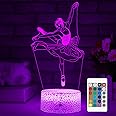 FlyonSea Kids Ballet Gifts,Ballets Girls Light Dancer 16 Color Changing Nightlight with Touch and Remote Control, Ballet Art Decor Light Birthday Christmas Gifts for Kids Girls Baby