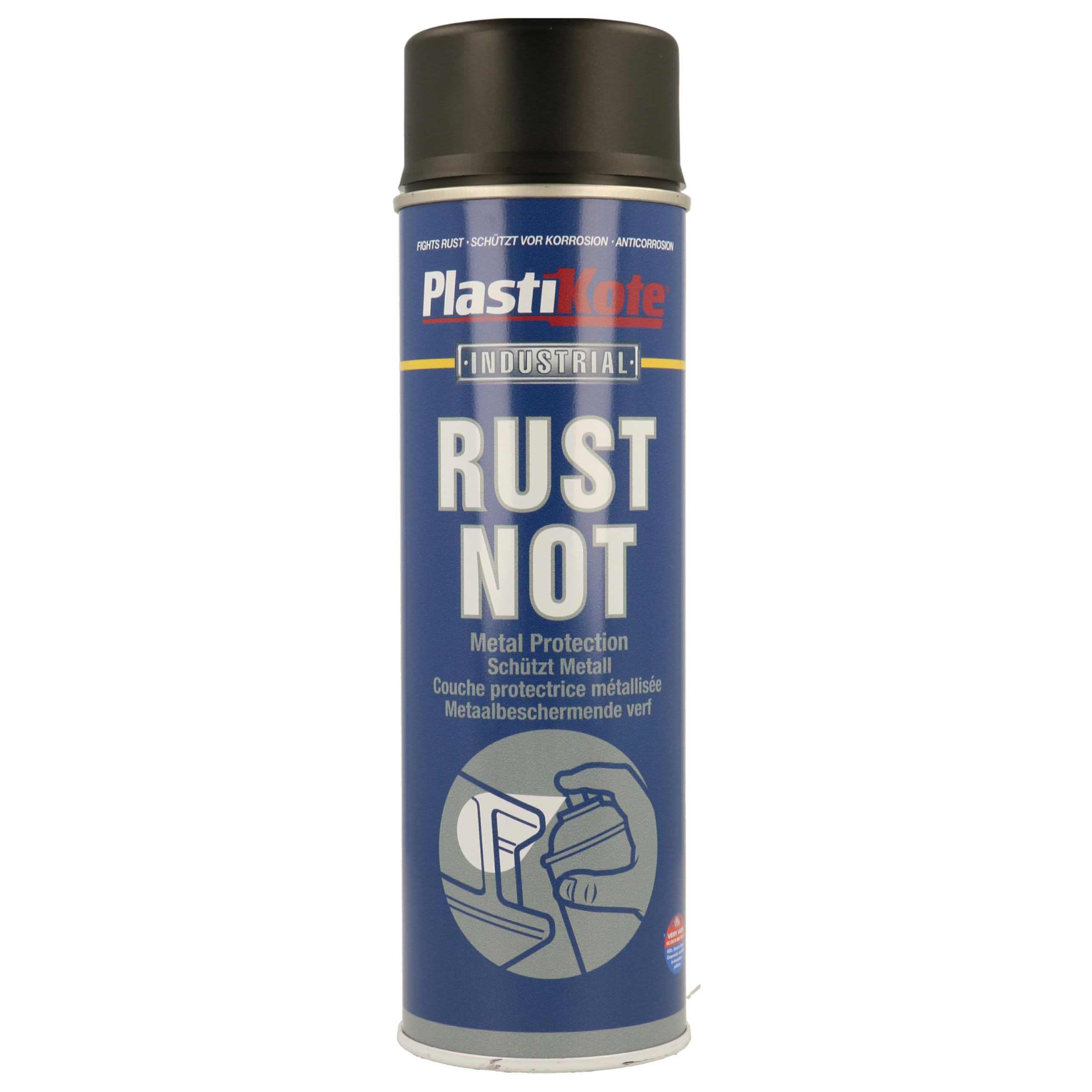 Plasti-kote 783 500ml Rust Not Gloss - Black