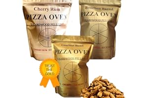 TheOne#1 Pizza Oven Wood Pellets 100% Select Hardwood High Heat Ultimate Gourmet Rich Smoky Flavor Resealable Bag + Works ON All Pellet Pizza Stoves Professional Grade Smoke! Large 6lbs (Trio Pack)