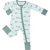 LollyBanks Baby Pajamas, 2-Way Zipper Romper, 95% Viscose Made from Bamboo and 5% Spandex, Baby Sleepers