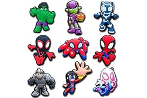 Euphaglaia Superhero Charms for Clog Shoes Decoration, Cartoon Hero Charms Accessories for Adult