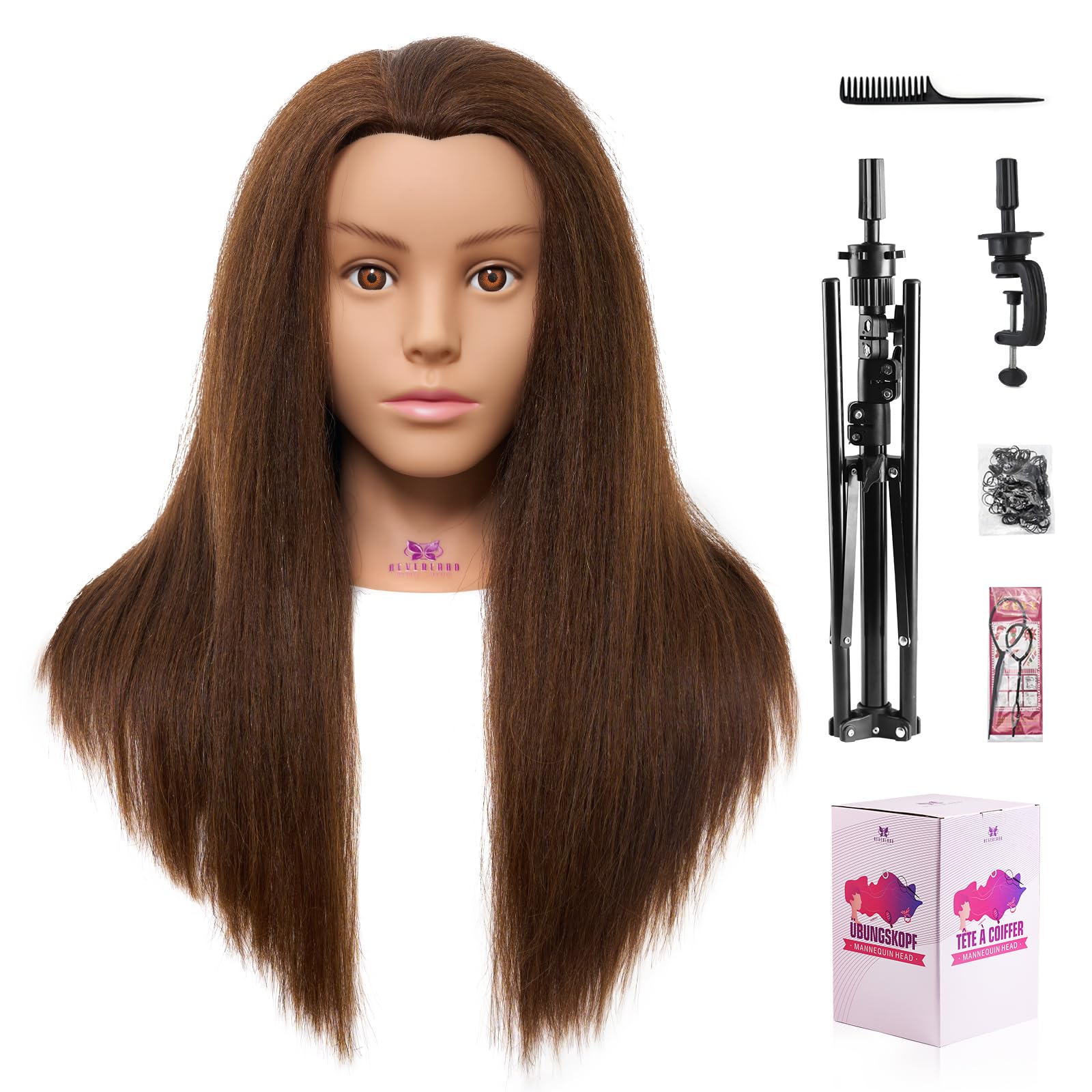 Mua 100 Mannequin Head Human Hair with 47“ Mannequin Stand Tripod,20