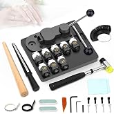 JAZORR Ring Bender Tool Ring Bending Tool, Spoon Ring Maker Machine Jewelry Making Kit with Nylon Dies Earring Ring Bender Machine Sizer Measuring Tool Multi-Functional Jewelry Tool