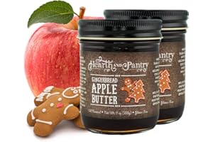 Hearth and Pantry Holiday Apple Butter Spread - Gingerbread Apple Fruit Butter - Gluten Free - All-Natural Ingredients - Fantastic Apple Butter Gift - 2 x 9 Ounce Jar