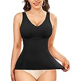 LODAY Compression Tanks for Women Shapewear Tank Top Tummy Control V Neck Camisole Cami Tops