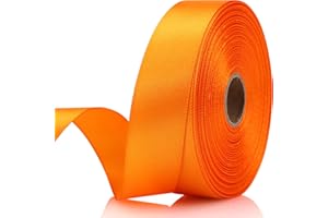 NISDOCF Orange Ribbon 7/8 Inch 30 Yards Satin Craft Ribbon-Single Face Polyester Ribbon for Handmade Roses,Gift Wrapping,Timeless Flower,Bouquets,Wedding and Party Decoration