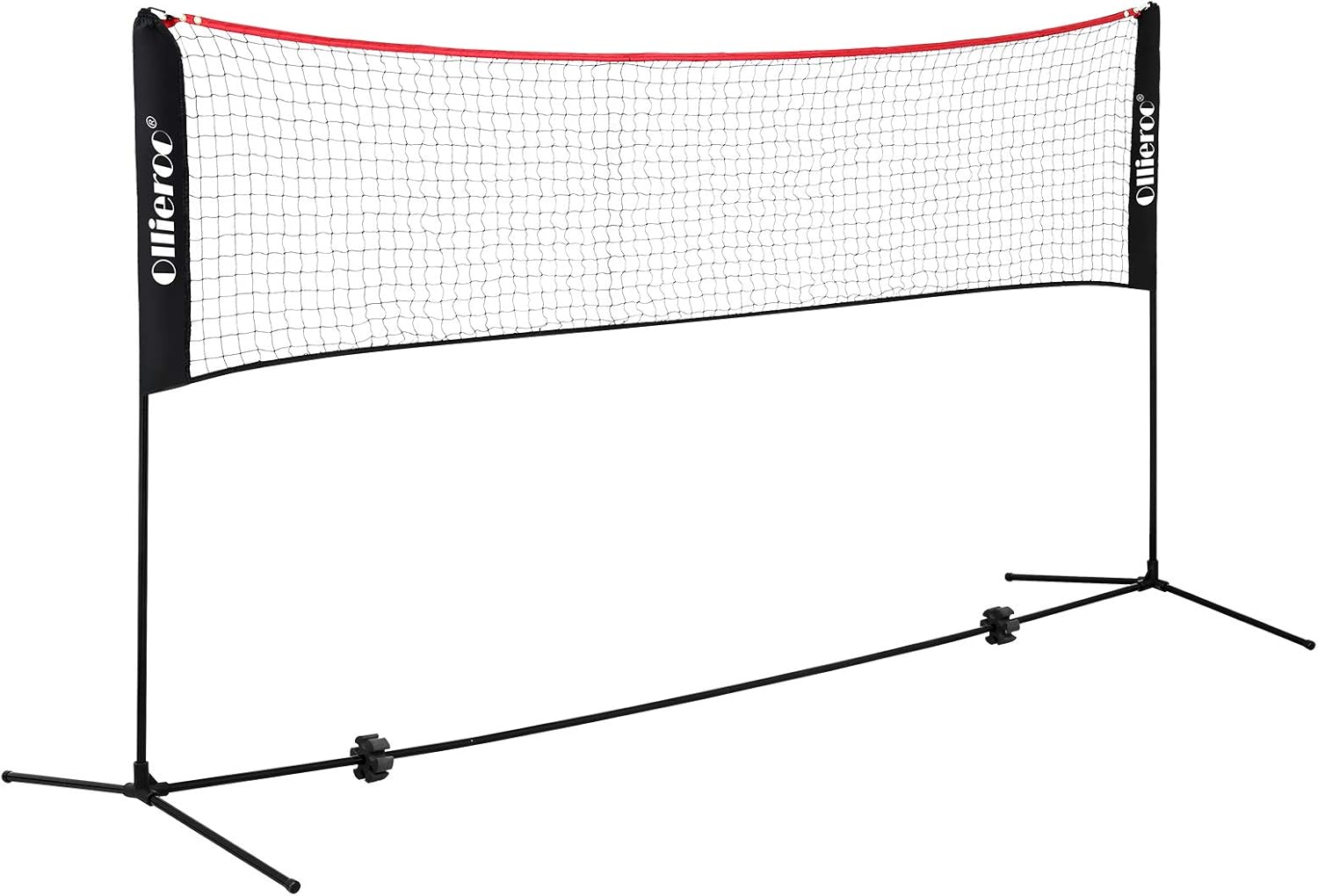 Ollieroo Portable Badminton Net Set with Stand and Carry Bag - Easy Setup PE Sports Net with Poles - for Indoor or Outdoor Court, Beach, Driveway, 10ft/14ft/17ft : Sports & Outdoors