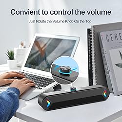 LENRUE Computer Speakers,Wired USB-Powered