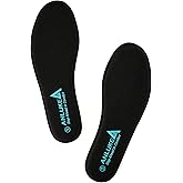 Memory Foam Insoles for Men & Women - Replacement Cushion Shoe Inserts for Work Boots, Running Shoes, Hiking, Sneakers & Loafers - Shock Absorbing Support for Foot Pain Relief & All-Day Comfort Black