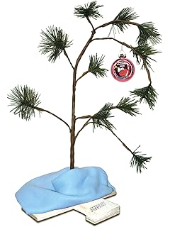 Amazon Com Charlie Brown Christmas Tree With Blanket 24 Tall Non Musical Home Kitchen