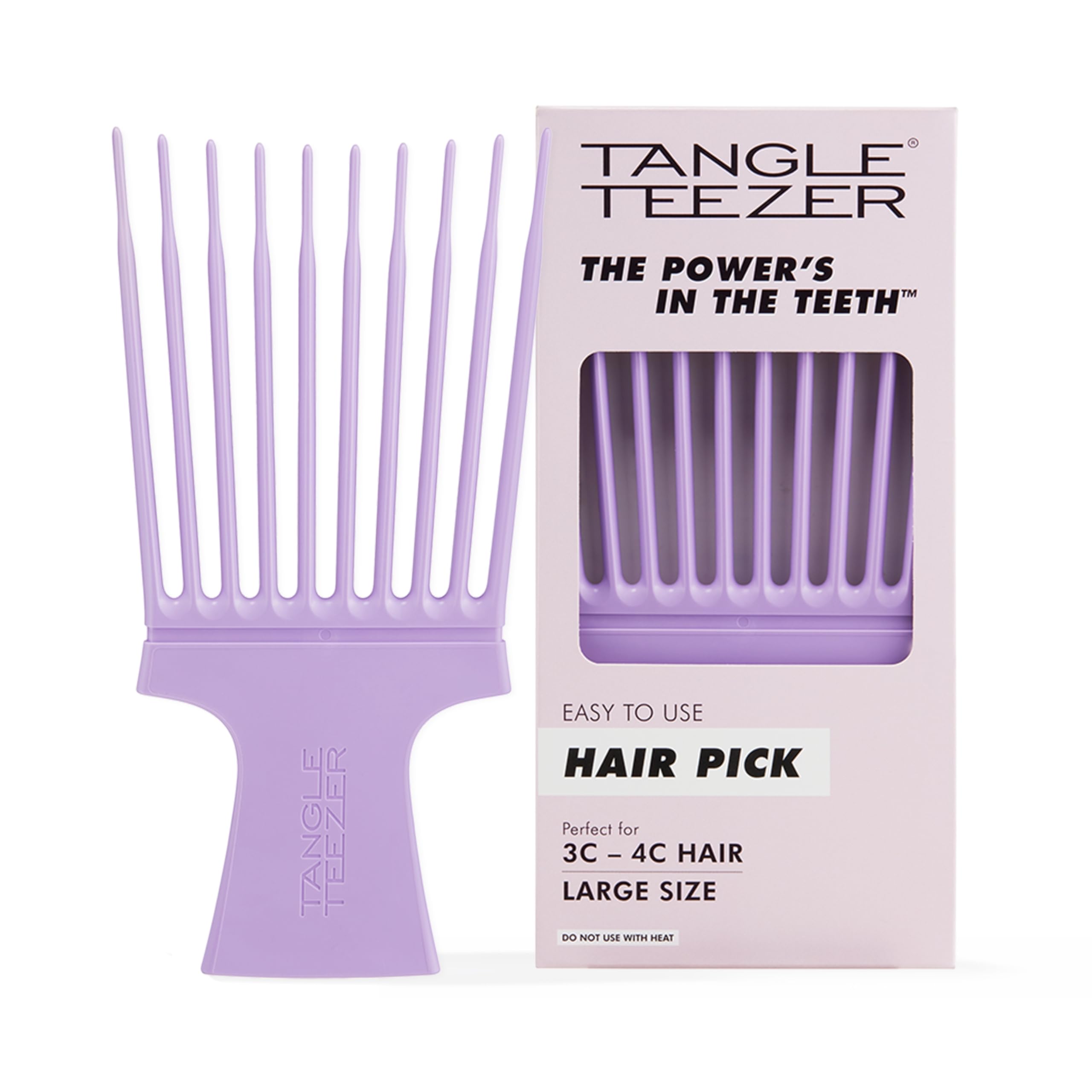 Tangle Teezer | Hair Pick for 3C to 4C Hair | Creates Lift & Volume | Lilac