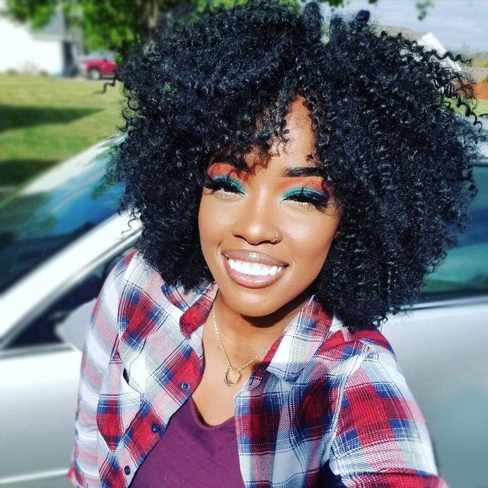 Toyotress 9 Inch Jerry Curly Crochet Braids Hair 6 Packs Marlybob Crochet Kinky Curly Hair Extensions (9 inch,1B)