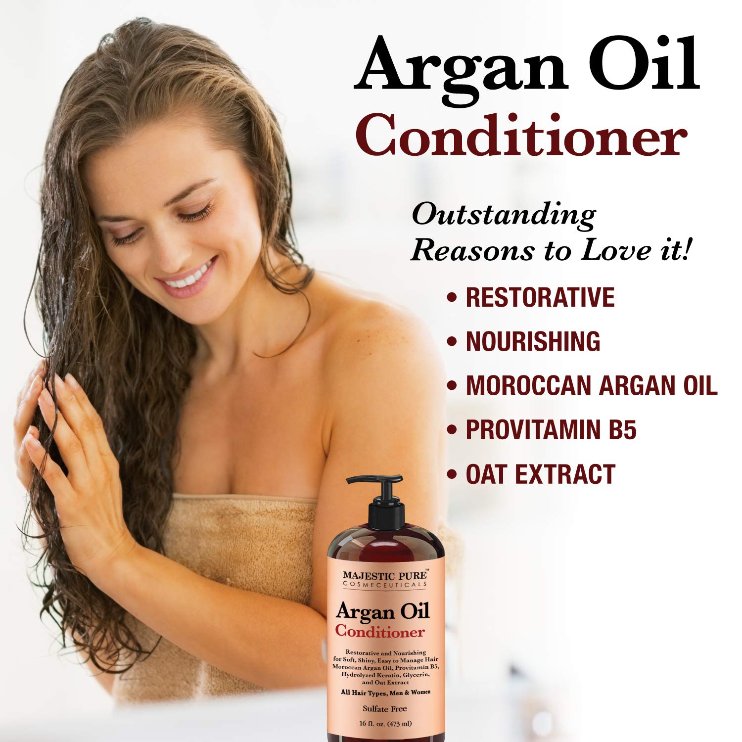 Amazon Com Majestic Pure Argan Oil Hair Conditioner With Keratin