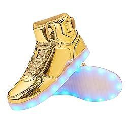 DIYJTS Kids LED Light Up Shoes, Fashion High Top