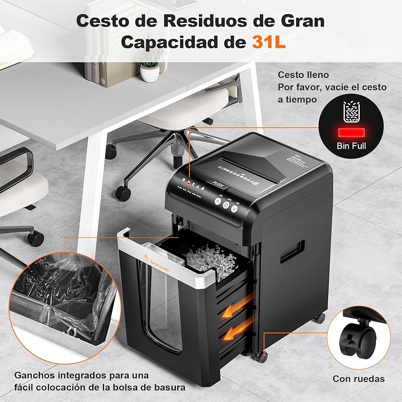 Destructora de Papel Auto-Feed 200 Hojas, Microcorte P-4