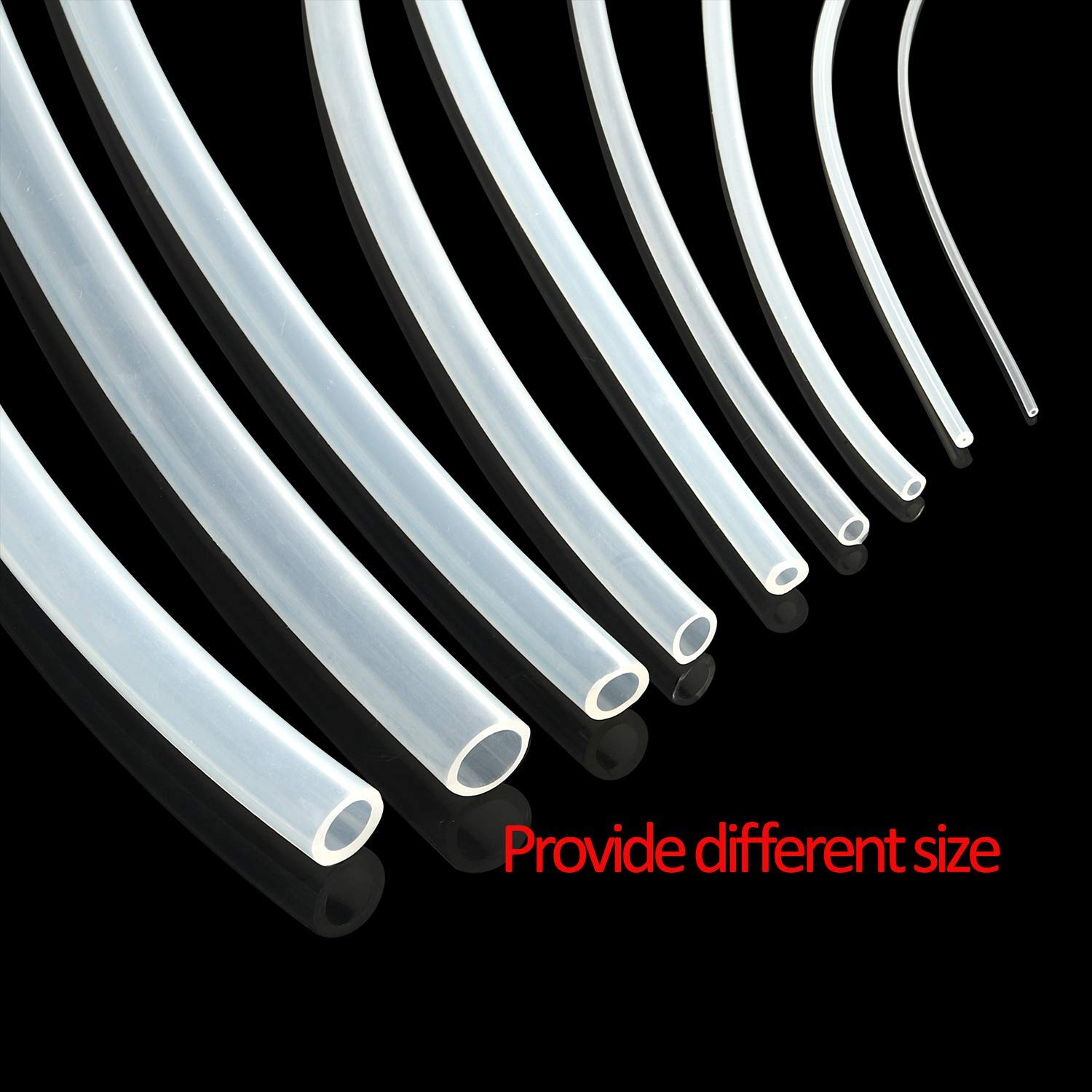TEN-HIGH Food Grade Silicone Tubing, 15mm ID x 20mm OD Transparent Silicone Tube, Wall Thickness 2.5mm - Image 3