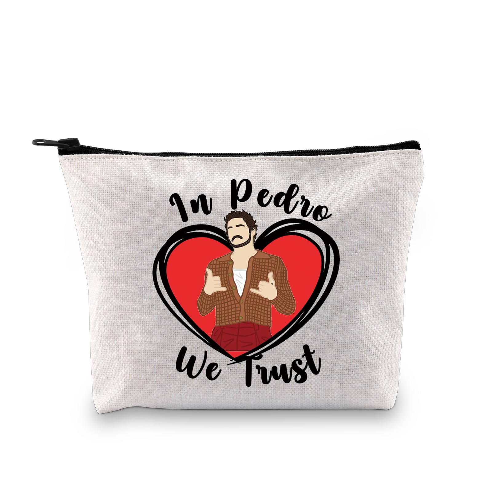 PYOUL Pedro Pascal Inspired Gift in Pedro We Trust Makeup Bag Daddy's G-IRL Cosmetic Bag Pedro Pascal Fan Merch (Pedro We Trust B)