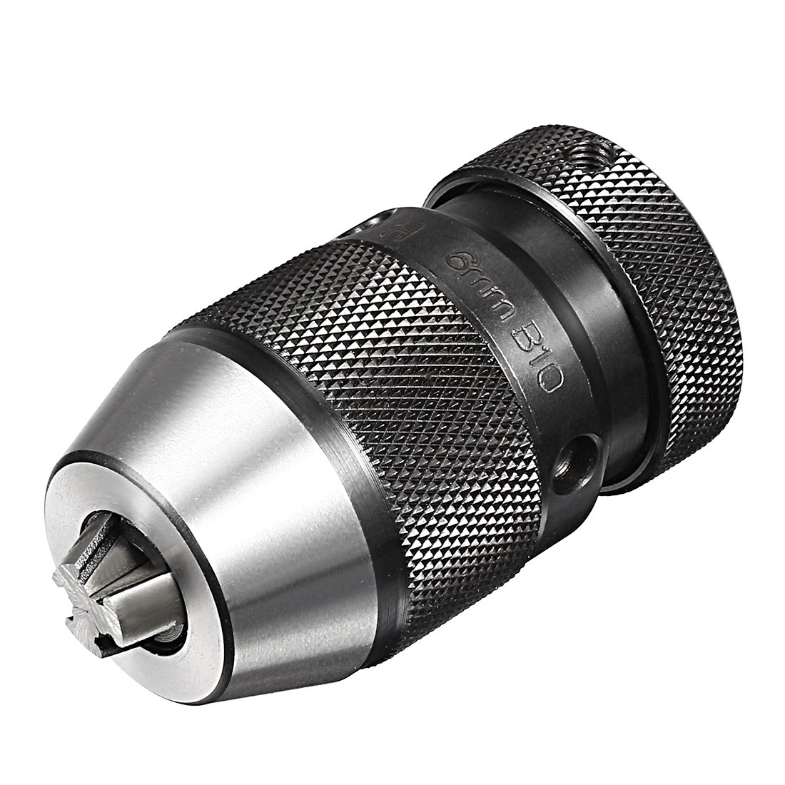 Sourcingmap Keyless Drill Chuck B10 Taper Mount Adjustable 1/64"-1/4" 3-Jaw for Lathes Milling Drilling Machine