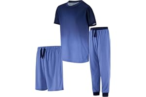 US Angels Boys Pajamas Set, 3-Piece Boys’ Sleepwear Pjs, Loose Fit, Soft, Breathable, Teens and Kids - Size 7-8, 10-12, 14-16