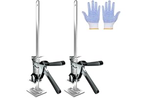 UYOUSC 2PCS Labor Saving Arm with Two Drop Modes, Wall Tile Locator, Multi-Function Height Adjustment Lifting Device, Door Panel Lifting Cabinet Jack Board Lifter