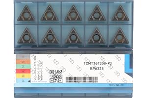 CDBP CNC Carbide Inserts TCMT32.52 / TCMT16T308-PM for Metal Cutting Steel, Semi-Finishing chipbreaker for Turning Cutter, 10 PCS