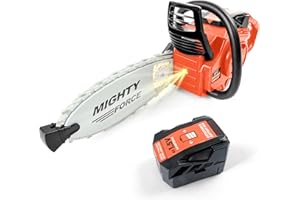 PLAY-ACT Mighty Force Chainsaw Toy for Toddlers - Realistic Lights, Sounds & Spinning Action, Safe Design with Easy-Grip Handle, Perfect for Play Boys Aged 3+