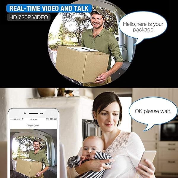 Trklingel Wireless WLAN WLAN Video Trklingel Smart trklingel inklusive Indoor Bell 2 stcke Batterie 32 GB TF Karte Fernbedienung Nachtsicht Zwei Wege Audio wasserdicht fr Home School Office