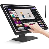 FYHXele 24 Inch Touchscreen Monitor, IPS FHD 1080P Touch PC Display, 100Hz, LED Backlit Multi-Touch Monitor, VESA, HDMI &amp; VGA &amp; USB Computer Touch Screen for Gaming, Business, Warehouse, Bar, Gym