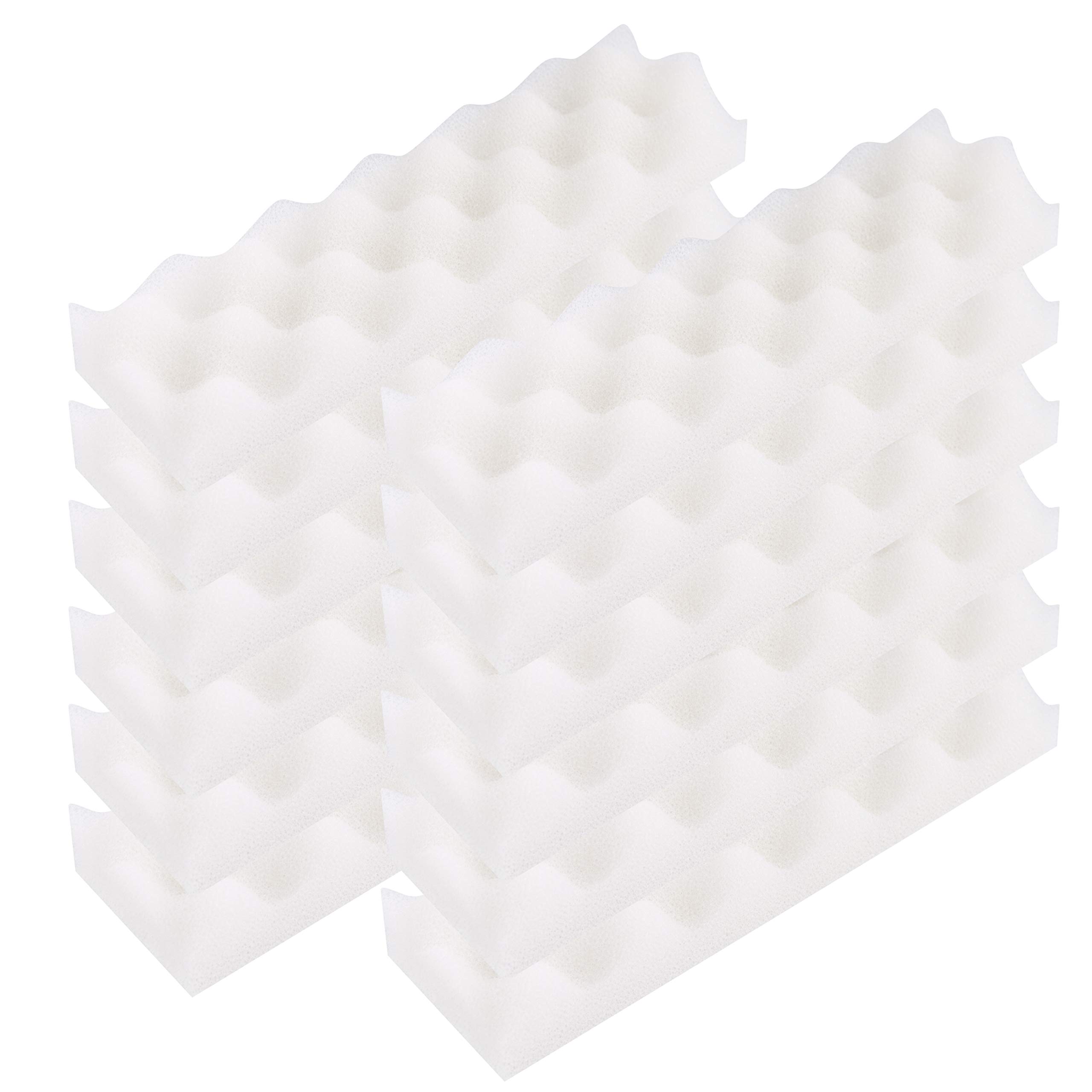 LTWHOME Compatible with Bio Foam Filter Pads Fit For Fluval Bio-Foam Max A189 406/407 (Pack of 12)