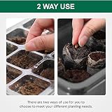 WY8 10 Pack Seed Trays 120 Cells with Dome Base Humidity Adjustable Grow Kit view 4