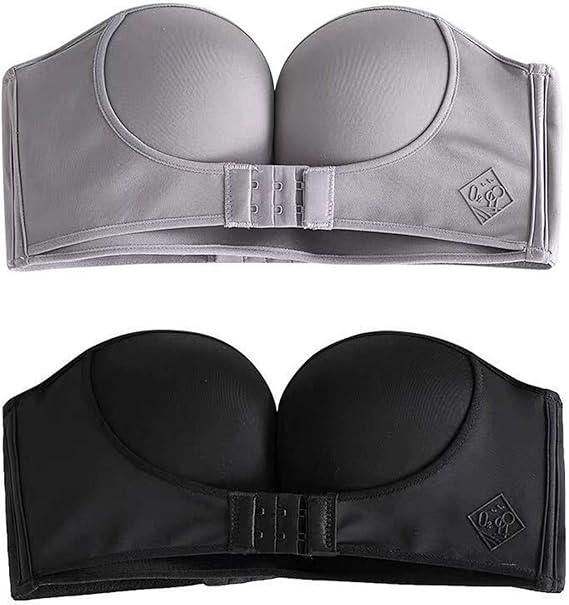 Hbeeb 2 brasieres con hebilla frontal sin tirantes para mujer, sexy