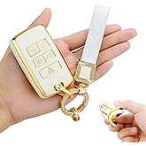LCWPJWWS for Land Rover Key Fob Cover,Soft TPU 360 Degree Protection for 2018-2022 Land Rover Discovery Range Rover Sport Evoque Car Key Shell Case