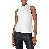 Theory Womens Satin High Cowl-Neck Top