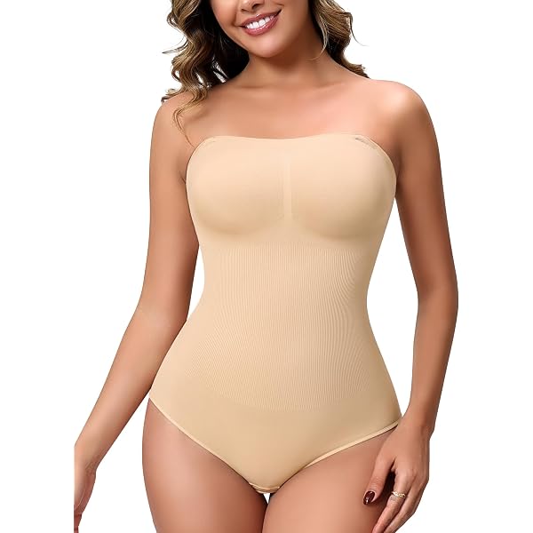 XUNRYAN Women's Seamless Shapewear Onesie Corset Bodysuit Sleeveless Open  Crotch Body Shaper Mid Thigh Shorts Dressy Jumpsuit Beige at Amazon Women's  Clothing store
