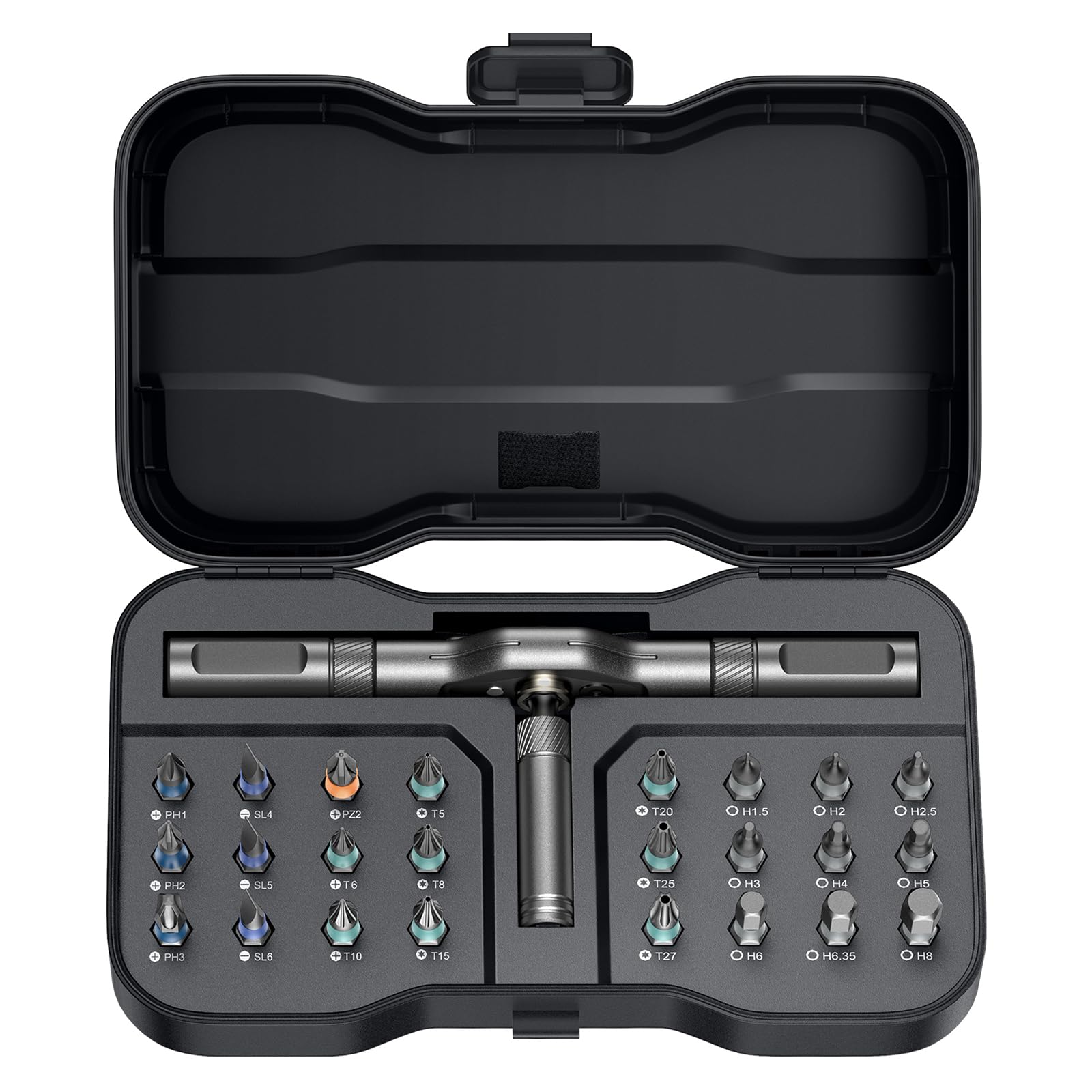 Photo 1 of 24 in 1 Magnetic Screwdriver Set, Ratchet Screwdriver Set Magnetic, DIY Ratchet Handle Detachable Versatile Toolkit for PC, Furniture, Bicycle