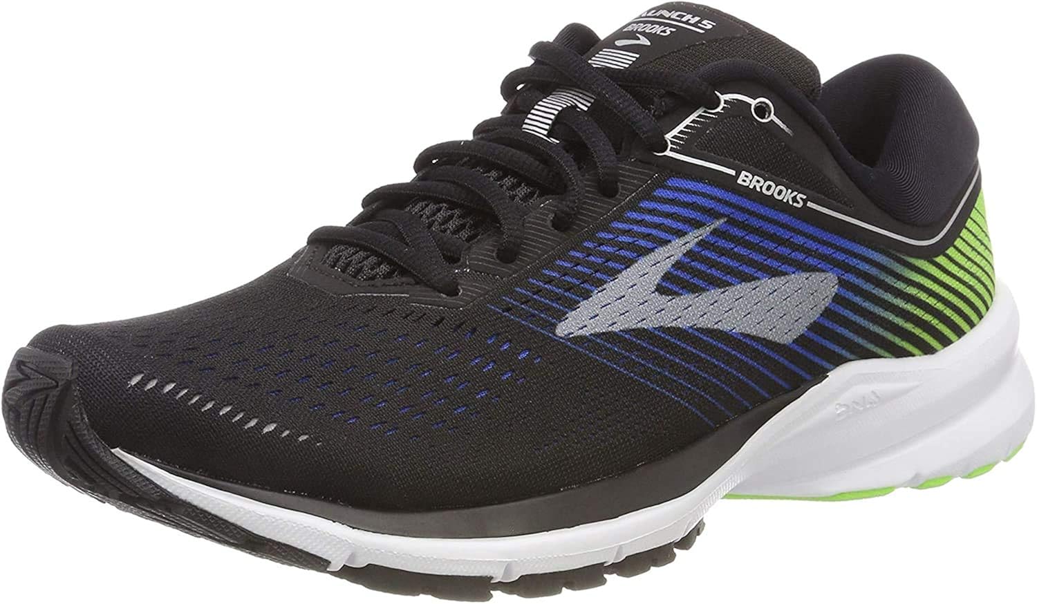 Brooks Men's Launch 5 Running Shoes, Multicolour (Black/Blue/Green 016