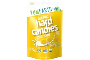 YumEarth Organic Lemon Drops - Lemon Flavored Natural Hard Candy, Fruit Candy for Kids - Allergy Friendly, Non GMO, Gluten Free, Vegan